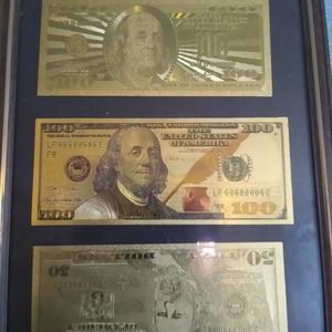 24 karat gold plated bills